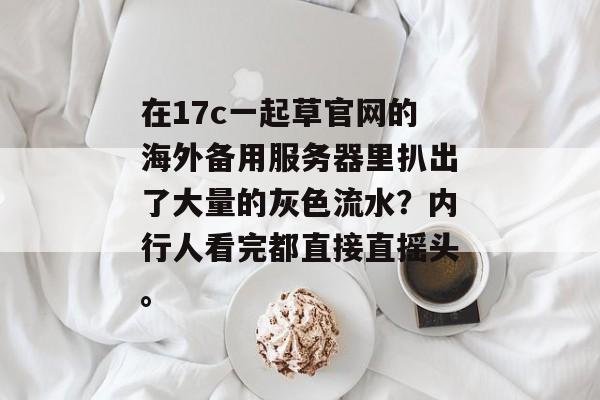 在17c一起草官网的海外备用服务器里扒出了大量的灰色流水？内行人看完都直接直摇头。